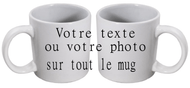 Mug - personnalise - panoramique blanc (ref - 59081) - Mug personnalisé | Shopping cadeaux 93