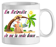 Mug - retraite - texte en retraite femme (ref - 94372) - mug | Shopping cadeaux 93