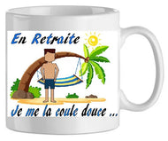 Mug - retraite - texte en retraite homme (ref - 61032) - mug | Shopping cadeaux 93