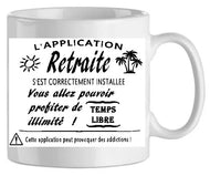Mug - retraite - texte l'application (ref - 57768) - mug | Shopping cadeaux 93