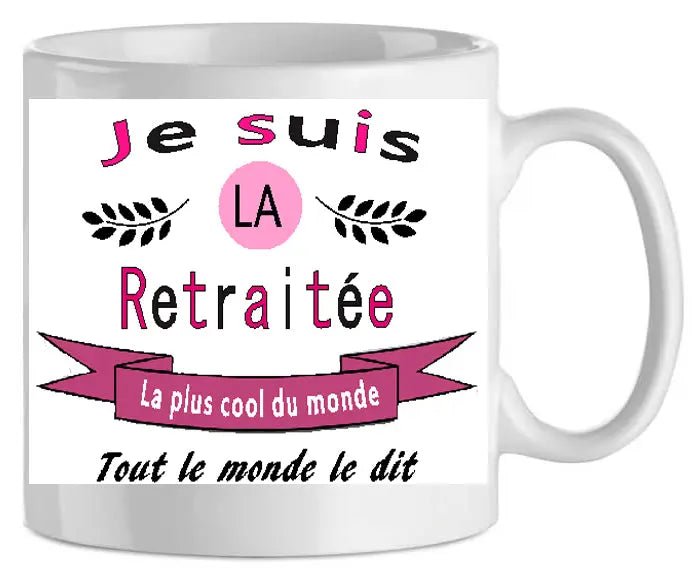 Mug-retraite-texte le plus cool femme (ref-65119)