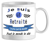 Mug - retraite - texte le plus cool homme (ref - 17205) - mug | Shopping cadeaux 93