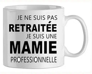 Mug - retraite - texte mamie professionnelle (ref - 81179) - mug | Shopping cadeaux 93