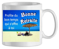 Mug - retraite - texte profite du bon temps (ref - 27257) - mug | Shopping cadeaux 93