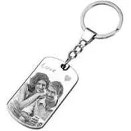 Porte - clef - photo - grave rectangle (REF - 17357) - Porte - clef | Shopping cadeaux 93