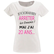 T-shirt - Anniversaire arrêter les conneries rose - t-shirt | Shopping cadeaux 93