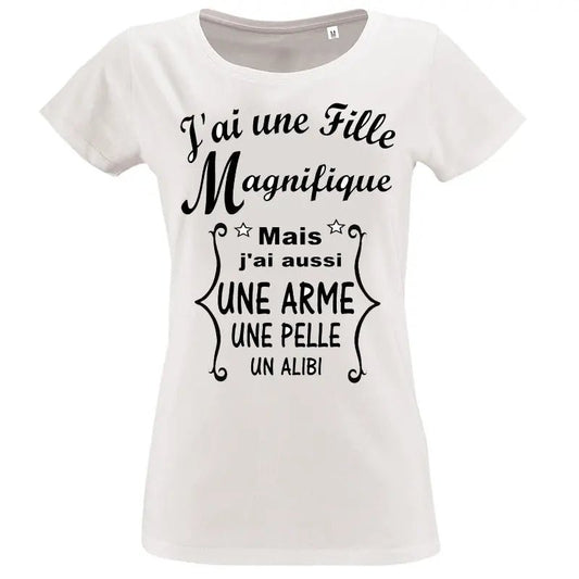 T-shirt - humour j'ai une fille - t-shirt | Shopping cadeaux 93