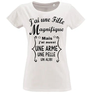 T-shirt - humour j'ai une fille - t-shirt | Shopping cadeaux 93