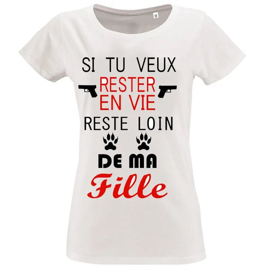T-shirt - humour rester en vie - t-shirt | Shopping cadeaux 93