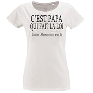 T-shirt - papa fait la loi - t-shirt | Shopping cadeaux 93
