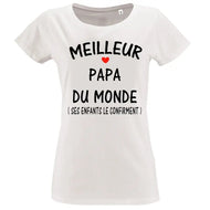 T-shirt - papa meilleur papa du monde - t-shirt | Shopping cadeaux 93