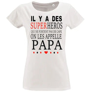 T-shirt - papa super hero - t-shirt | Shopping cadeaux 93